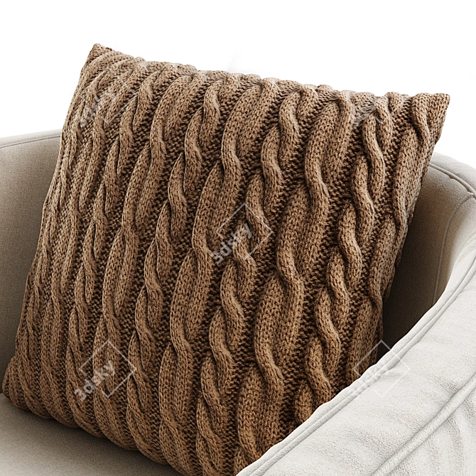 Sophia Accent Chair: Elegant Design, Plush Comfort 3D model image 3