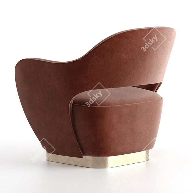 Valerie Modern Italian Armchair - Luxurious and Contemporary Design 3D model image 5