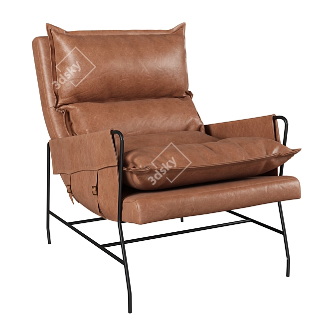 Luxury Leather Armchair: The Ultimate Comfort 3D model image 2