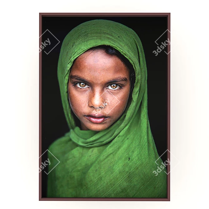 Indian Beauty Portrait | 55*77cm 3D model image 1