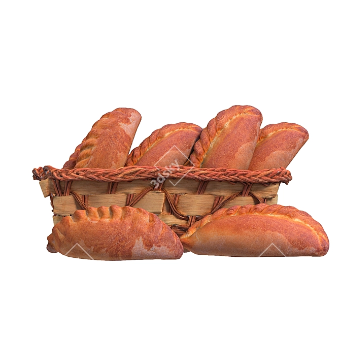 Delicious Pie Basket 3D model image 3