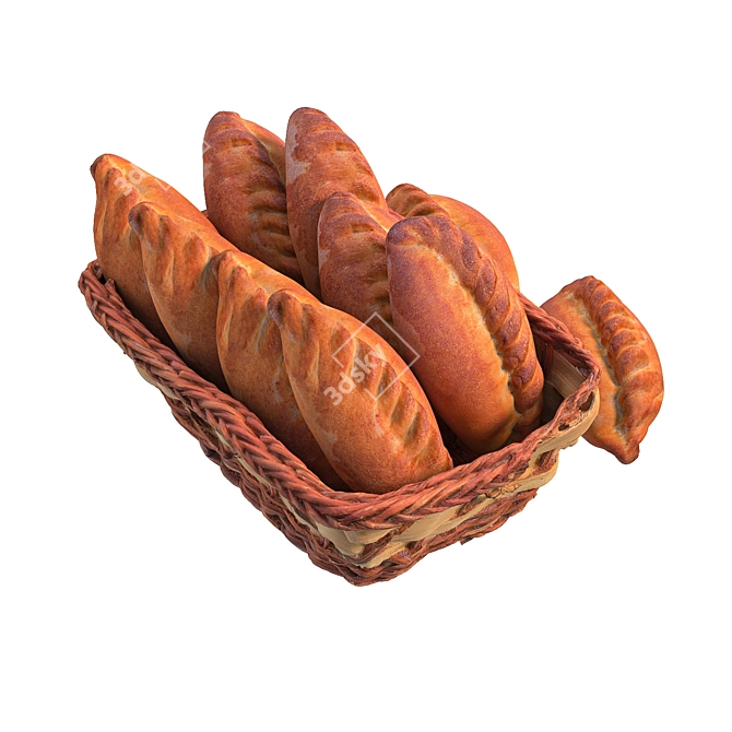 Delicious Pie Basket 3D model image 4