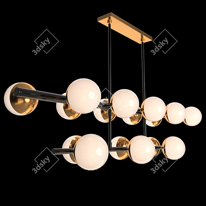 Arteriors Wahlburg Two Tired Chandelier 3D model image 7