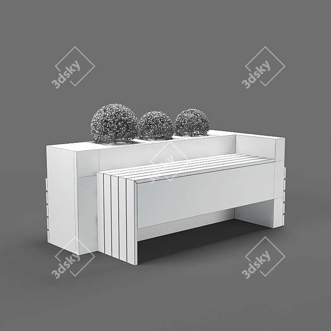 Unique Design Bench - 70x142x84 3D model image 3