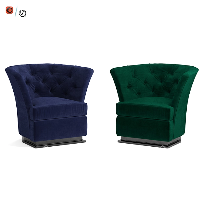 Elegant Longhi Armchair: Unwarp, 3Ds Max 2015, OBJ, FBX 3D model image 6