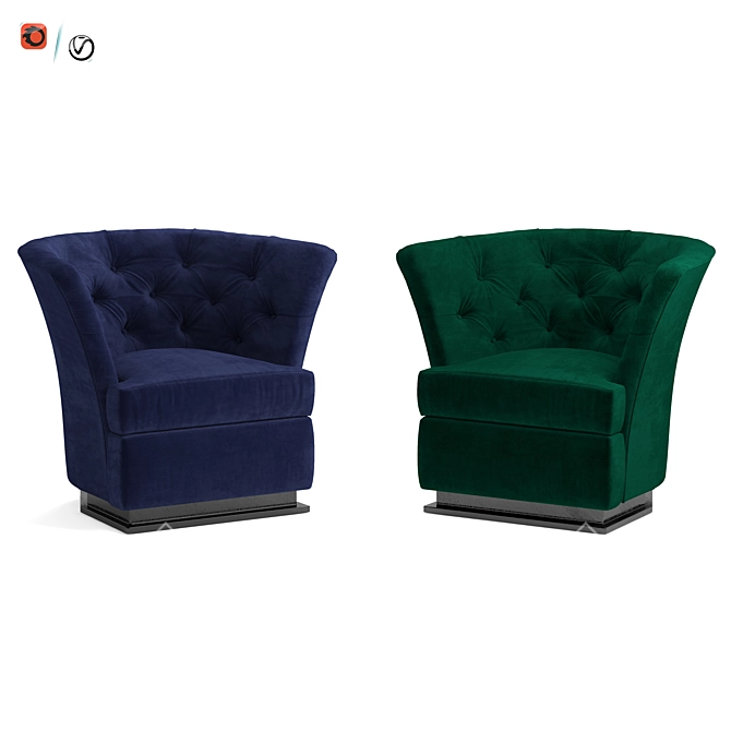 Elegant Longhi Armchair: Unwarp, 3Ds Max 2015, OBJ, FBX 3D model image 7