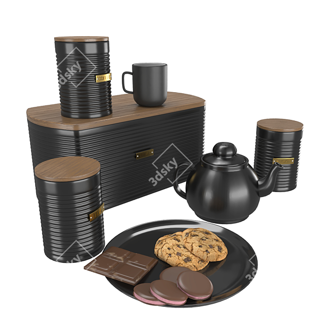 Elegant Kitchen Essentials Set 3D model image 1