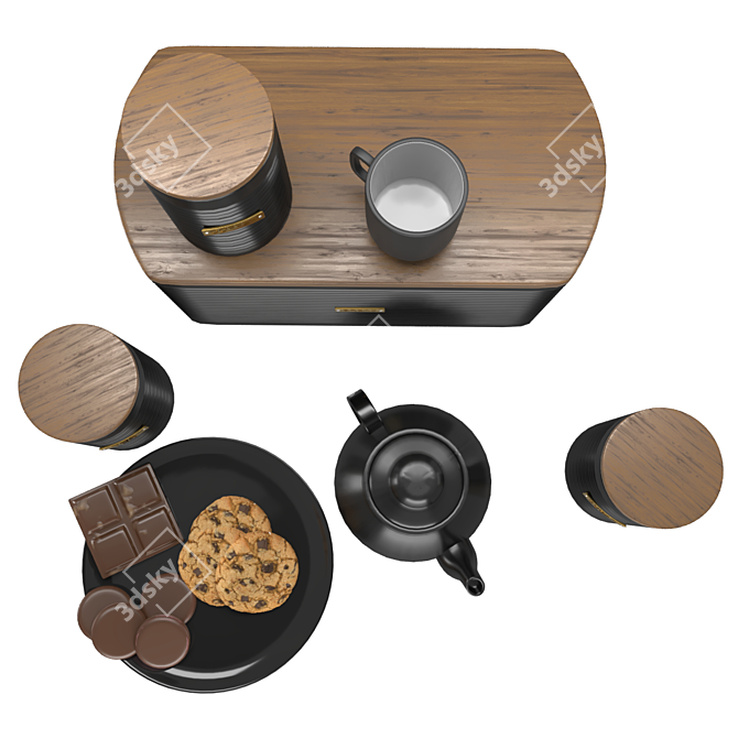 Elegant Kitchen Essentials Set 3D model image 3