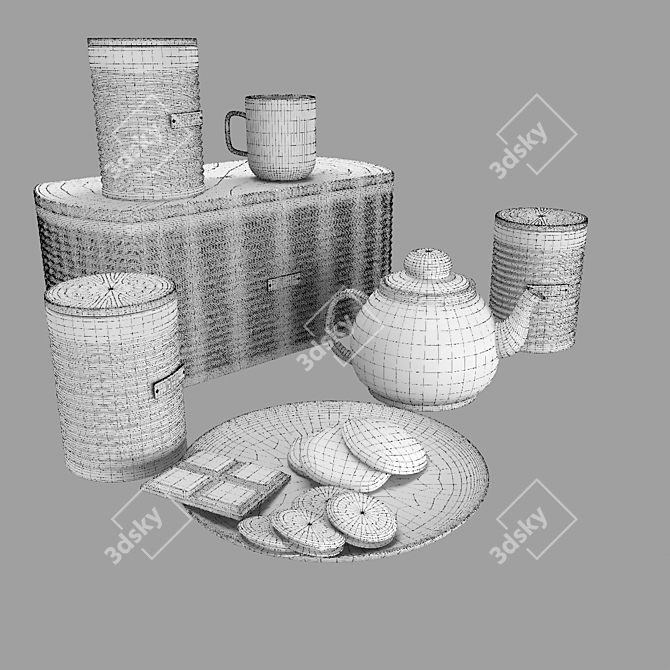 Elegant Kitchen Essentials Set 3D model image 4