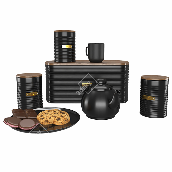 Elegant Kitchen Essentials Set 3D model image 6