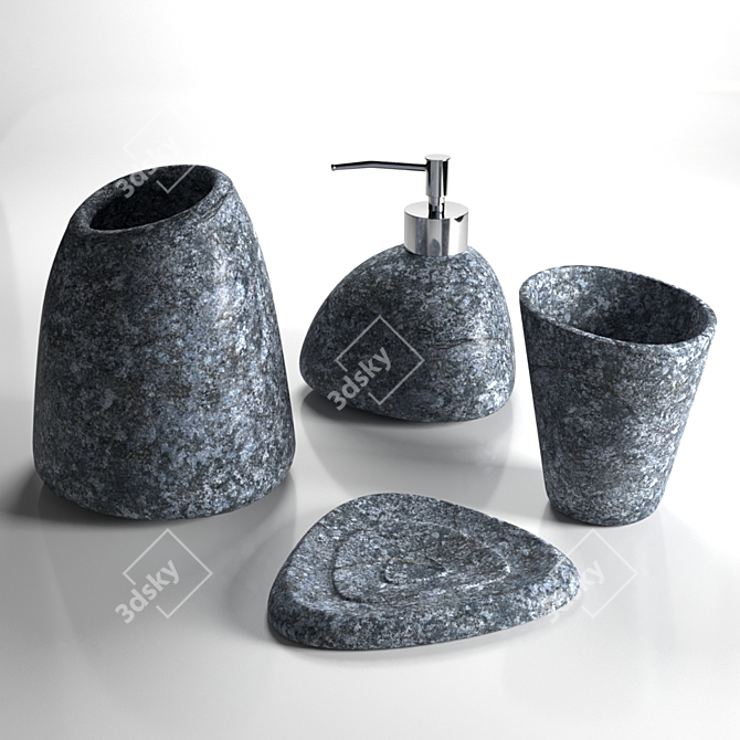 Bathroom Set 01
Title: Stylish Bathroom Essentials Set 3D model image 1