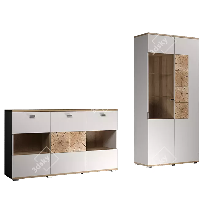 Fiji Showcase: Elegant Storage Solution 3D model image 1