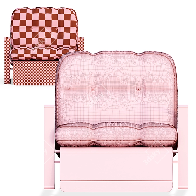 Luxury Leather Armchair 3D model image 5
