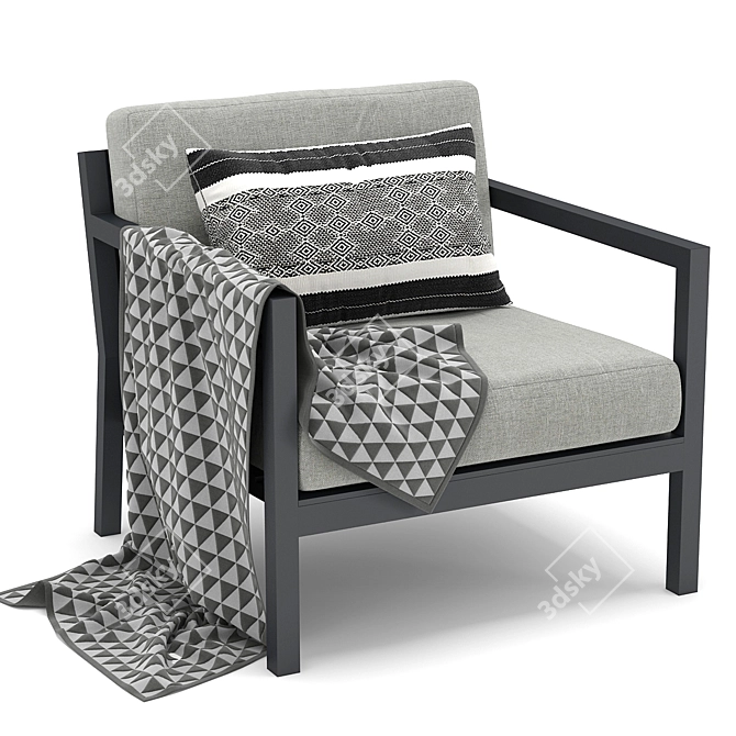 Elevate Your Outdoor Style with RH Palma Armchair 3D model image 1