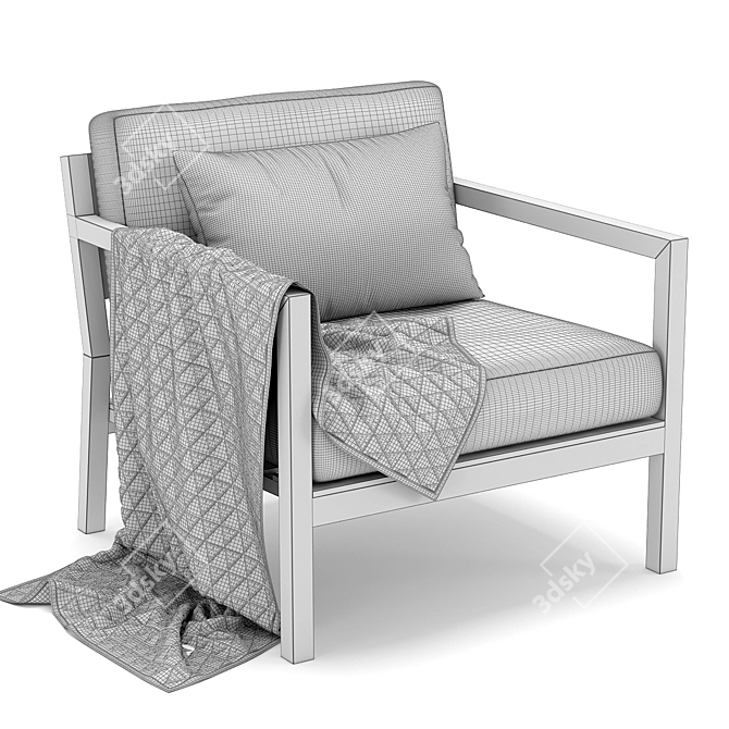 Elevate Your Outdoor Style with RH Palma Armchair 3D model image 4