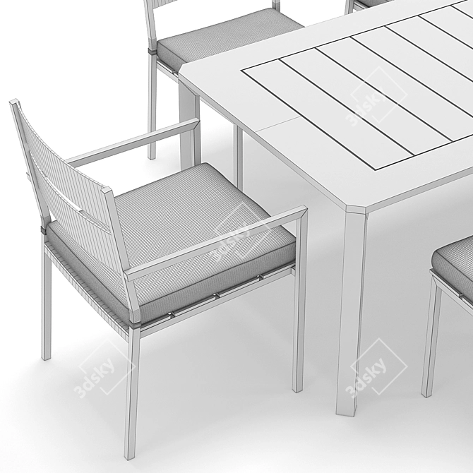 Elegant Palma Outdoor Furniture 3D model image 4