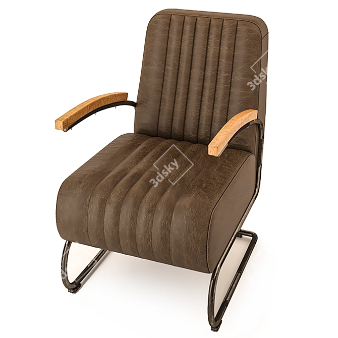 Modern Loft Armchair: Stylish & Comfortable 3D model image 2