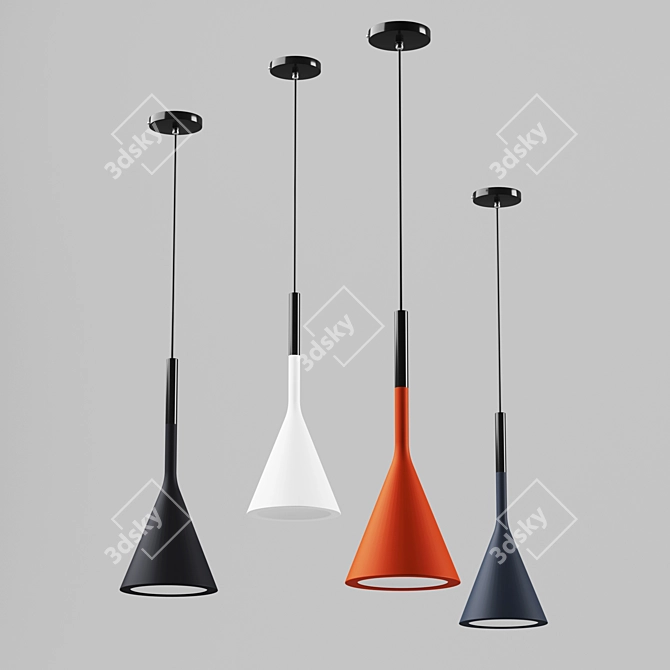 Modern Metal Pendant Lamp - Lampatron Jot 3D model image 1