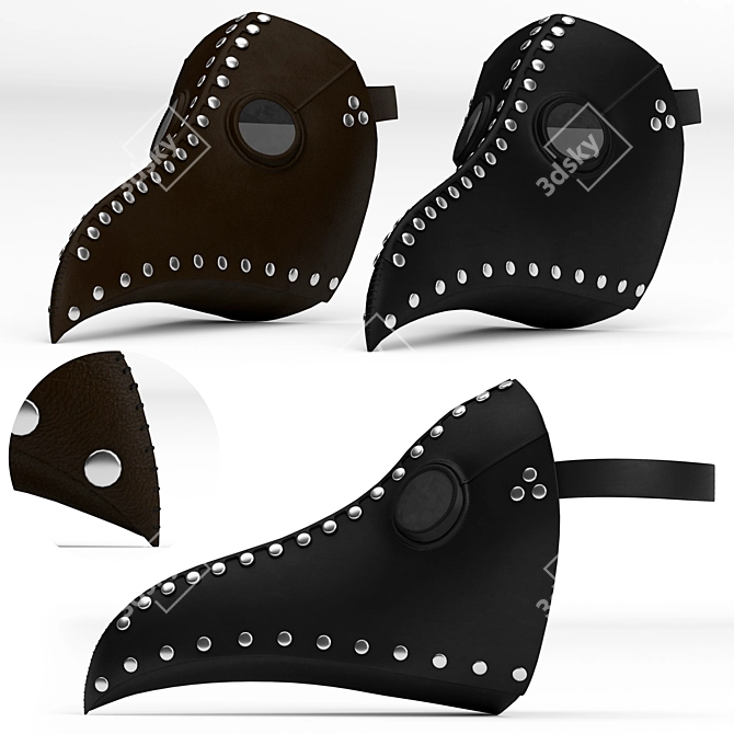 Plague Doctor Mask Renaissance 3D model image 1