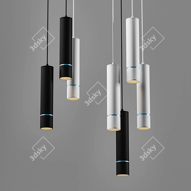 Modern Pendant Lamp CRUX01 - Sleek Metal Design 3D model image 1