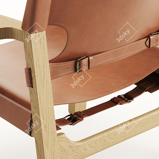 Stylish Spanish Chair: Fredericia's Finest 3D model image 5