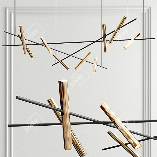 Modern Esprit Ambient Ring Chandelier 3D model image 2