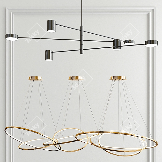 Modern Esprit Ambient Ring Chandelier 3D model image 3