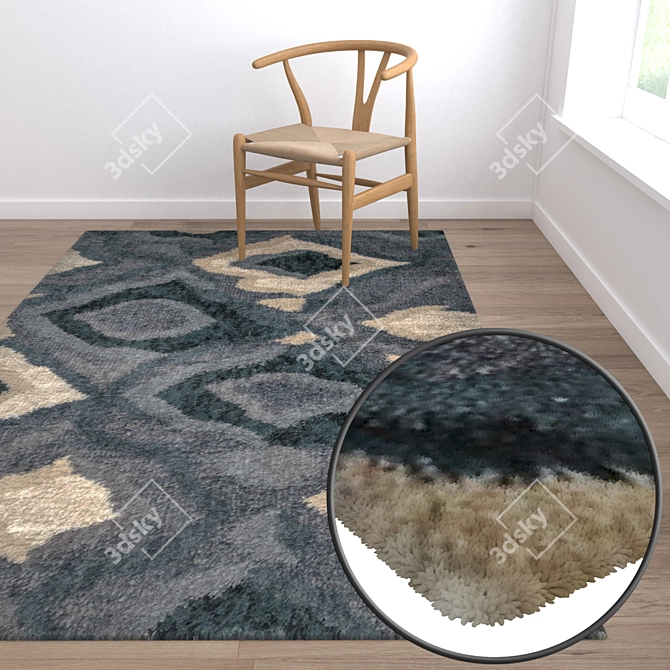 Luxury Carpets Set with High-Quality Textures 3D model image 5