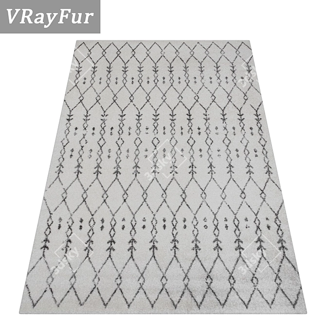 Luxury Rug Set: High-Quality Textures for Versatile Use 3D model image 2