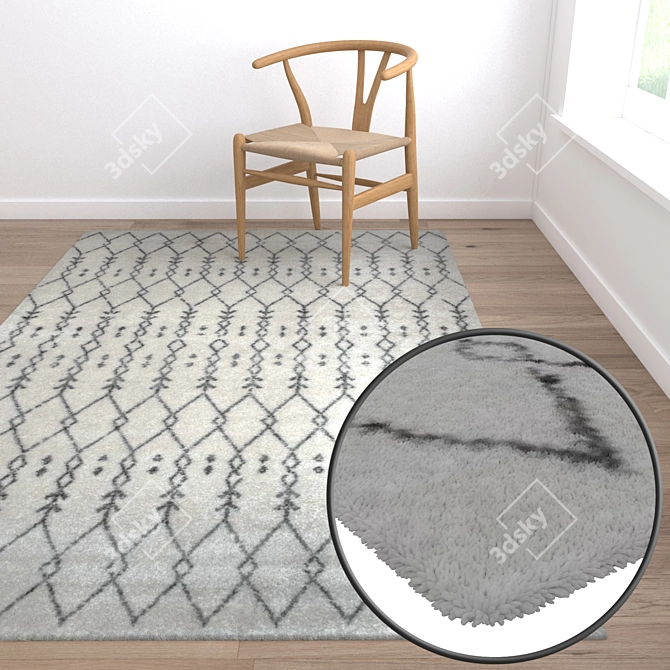 Luxury Rug Set: High-Quality Textures for Versatile Use 3D model image 5