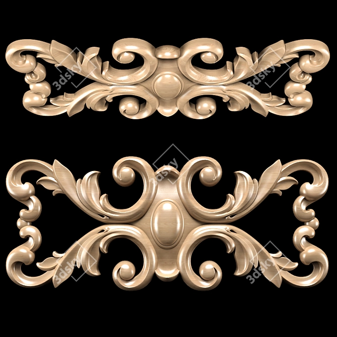 Title: Classical Carved Trim - Exquisite Design 3D model image 1