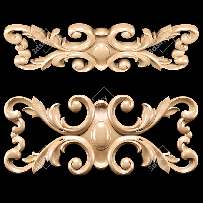 Title: Classical Carved Trim - Exquisite Design 3D model image 3