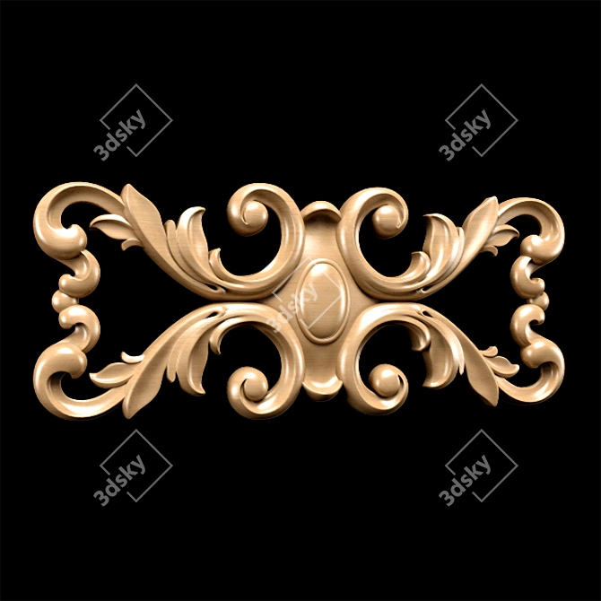 Title: Classical Carved Trim - Exquisite Design 3D model image 4