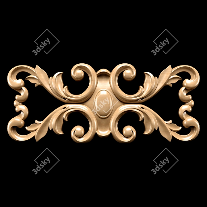 Title: Classical Carved Trim - Exquisite Design 3D model image 5