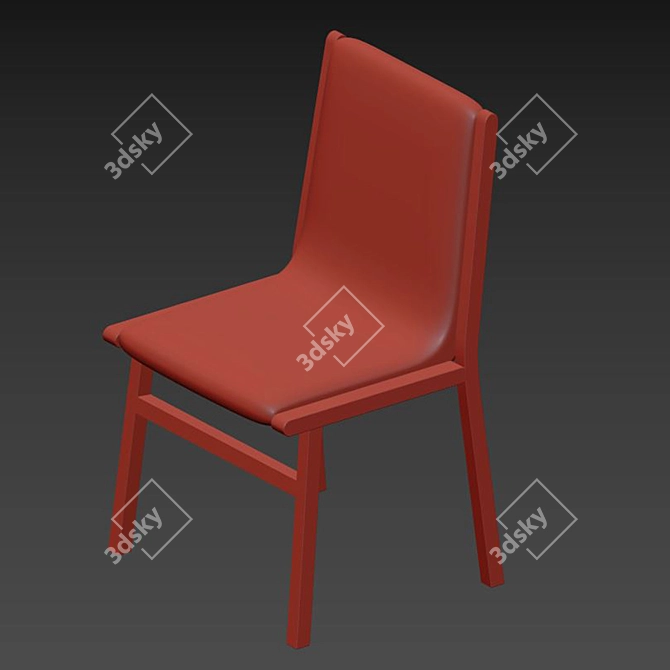 Modern Bridge Dining Chair 3D model image 4