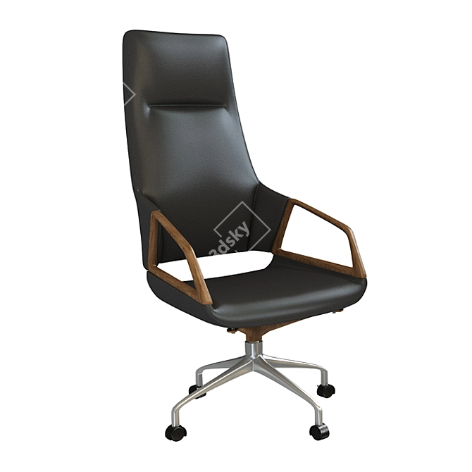 Ergonomic Swivel Office Chair 3D model image 1