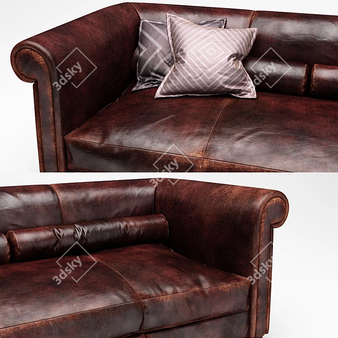 Baxter Alfred Sofa: Luxury Comfort for Your Home 3D model image 3