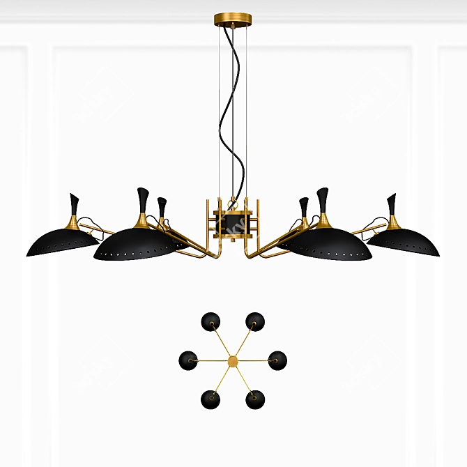 Contemporary Inspiration | Abbey Heritage Ceiling Light 3D model image 1