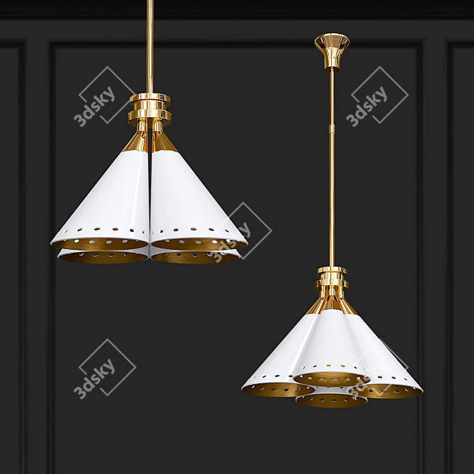 Modern Heritage Ceiling Light 3D model image 1