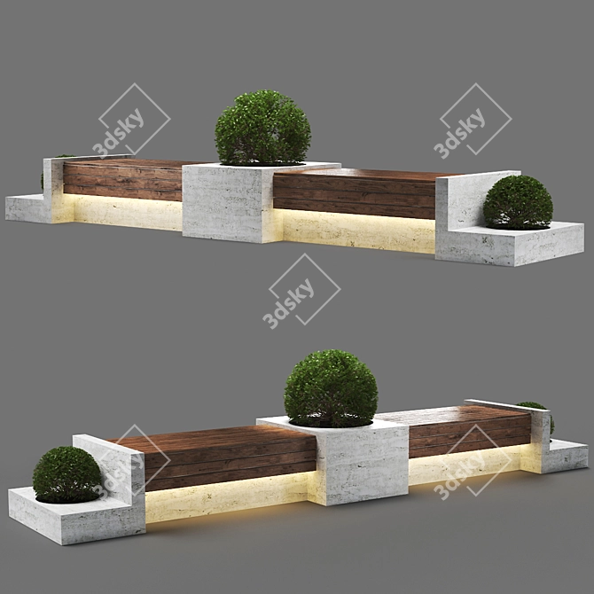 Poly Bench: 638k Poly Count 3D model image 1