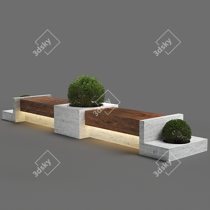 Poly Bench: 638k Poly Count 3D model image 2