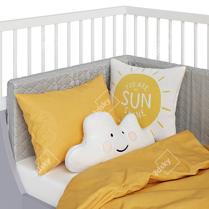 Sebra Yomi Cot - Elegant and Functional 3D model image 2