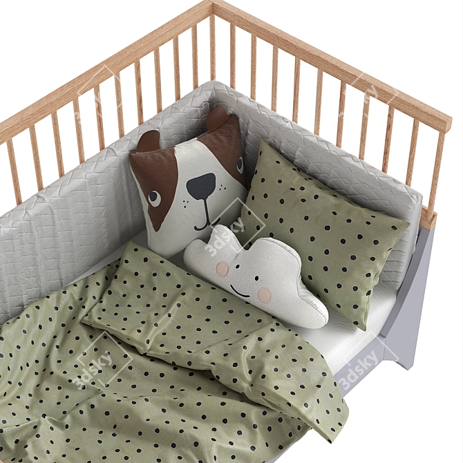 Sebra Yomi Cot - Elegant and Functional 3D model image 3