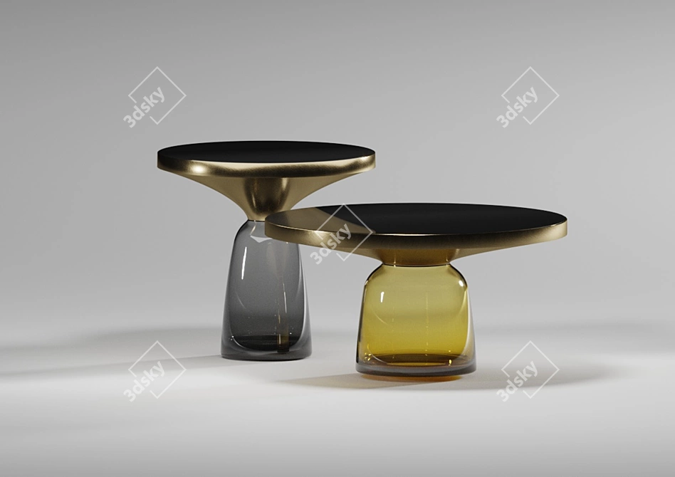 Vaso Glass Coffee Table - Stylish & Modern 3D model image 1