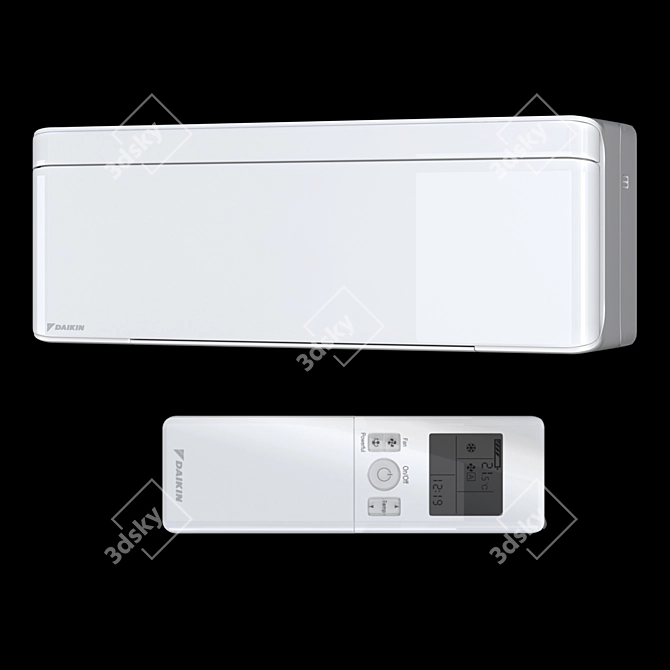 Daikin FTXA42AS: Stylish Air Conditioner with Four Color Options 3D model image 2