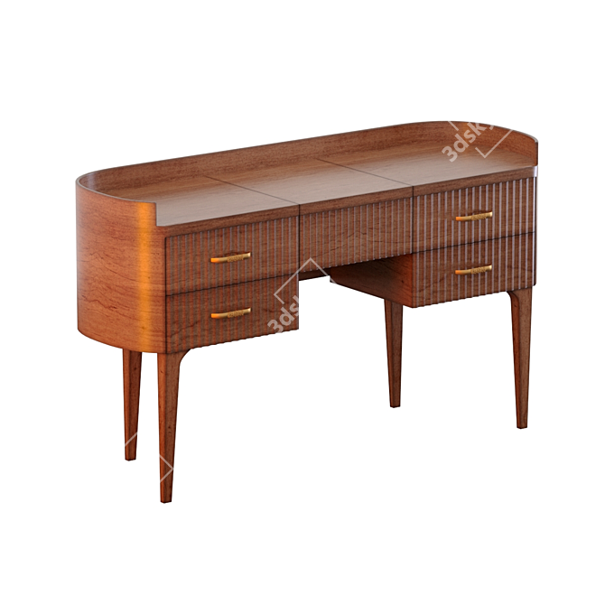Vintage Art Deco Dressing Table 3D model image 1