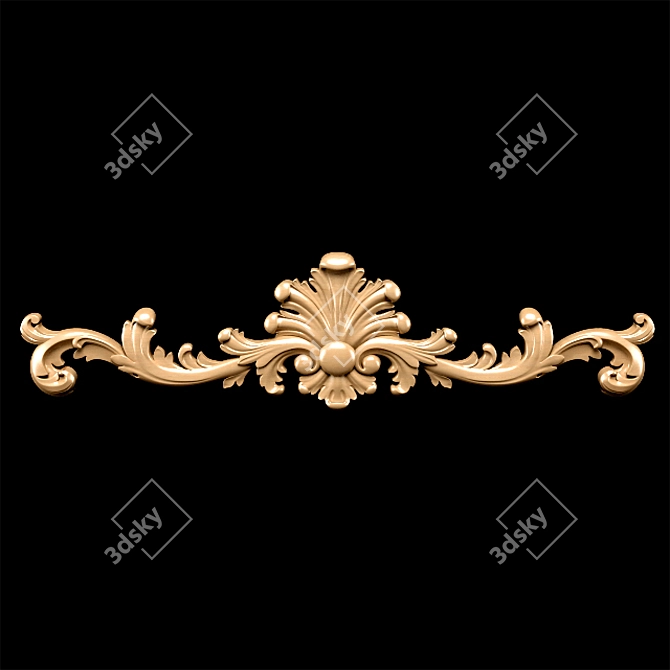 Baroque Carving Embellishment: High-Quality, CNC-Ready 3D model image 3