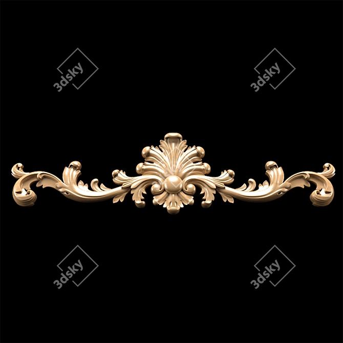 Baroque Carving Embellishment: High-Quality, CNC-Ready 3D model image 5