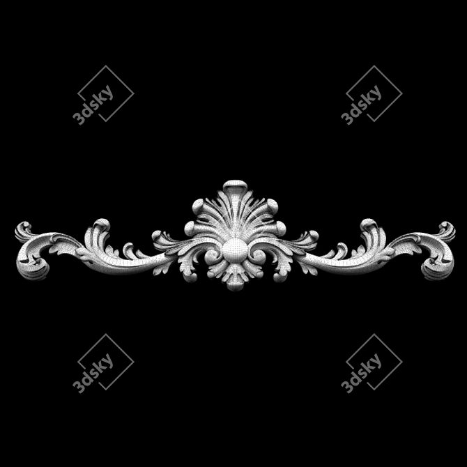 Baroque Carving Embellishment: High-Quality, CNC-Ready 3D model image 10