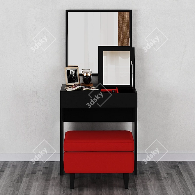 [Translation: Thank you for your purchase!]

IKEA Brimnes Dressing Table with Mirror and Ottoman 3D model image 5